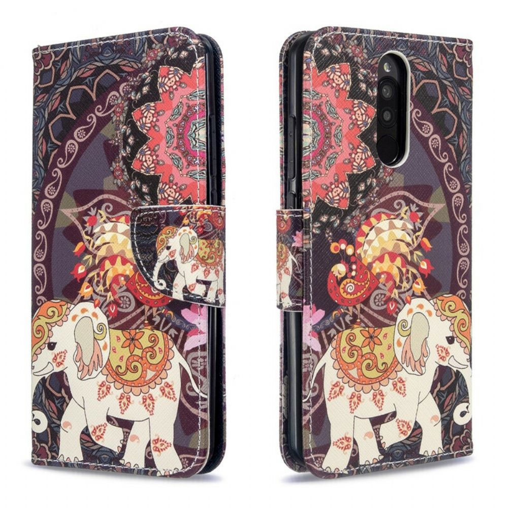 Folio-hoesje voor Xiaomi Redmi 8 Indische Olifanten