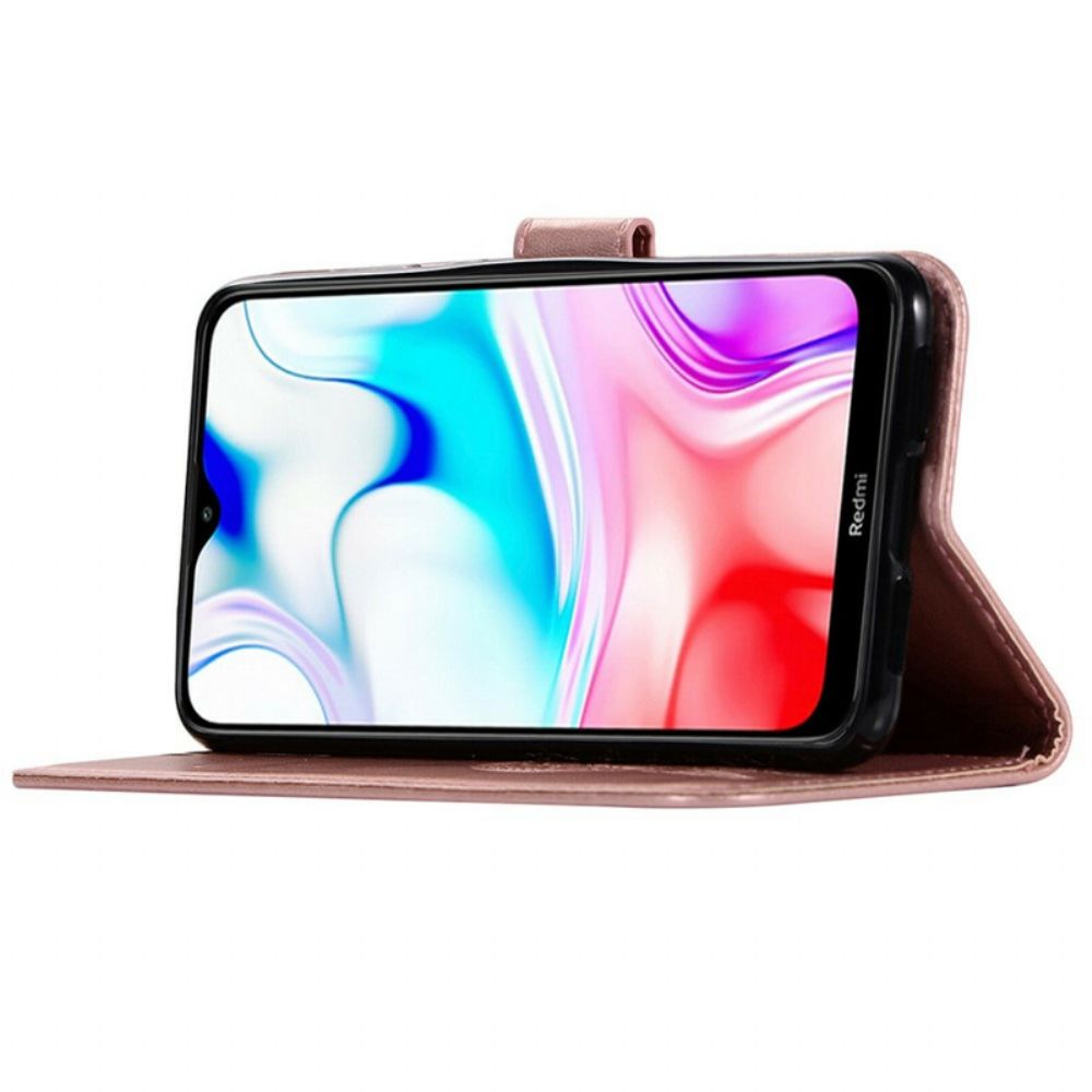 Folio-hoesje voor Xiaomi Redmi 8 Lederen Effect Dromenvanger Uil