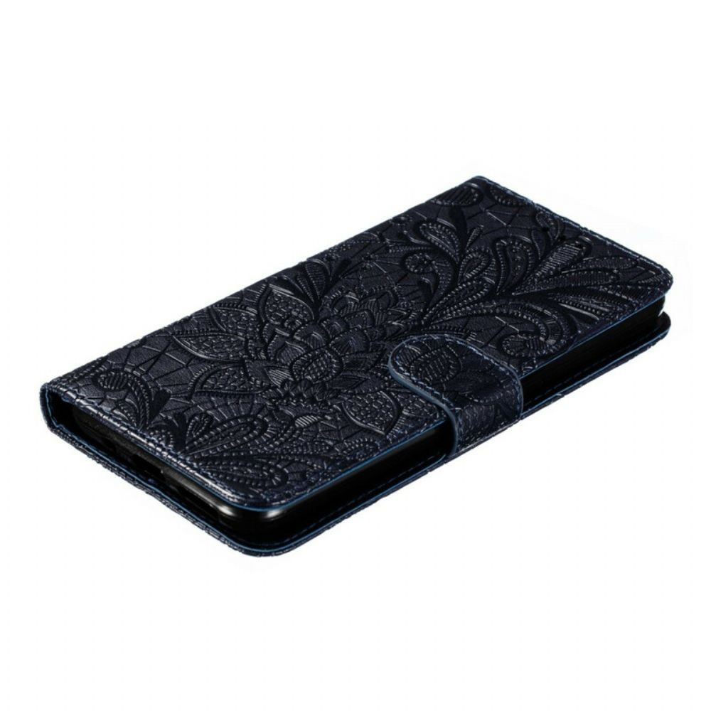 Folio-hoesje voor Xiaomi Redmi 8 Met Ketting Tribal Band Bloemen