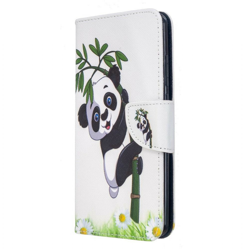 Folio-hoesje voor Xiaomi Redmi 8 Panda Op Bamboe