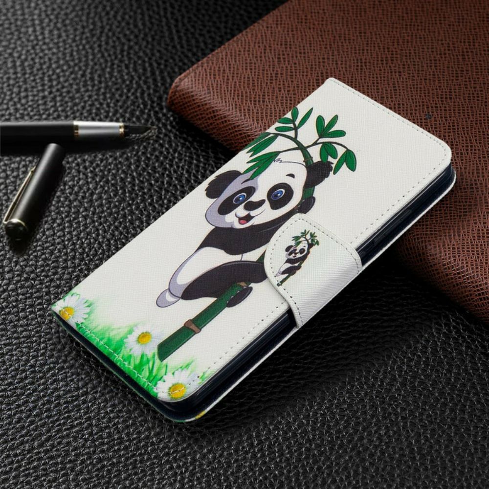 Folio-hoesje voor Xiaomi Redmi 8 Panda Op Bamboe