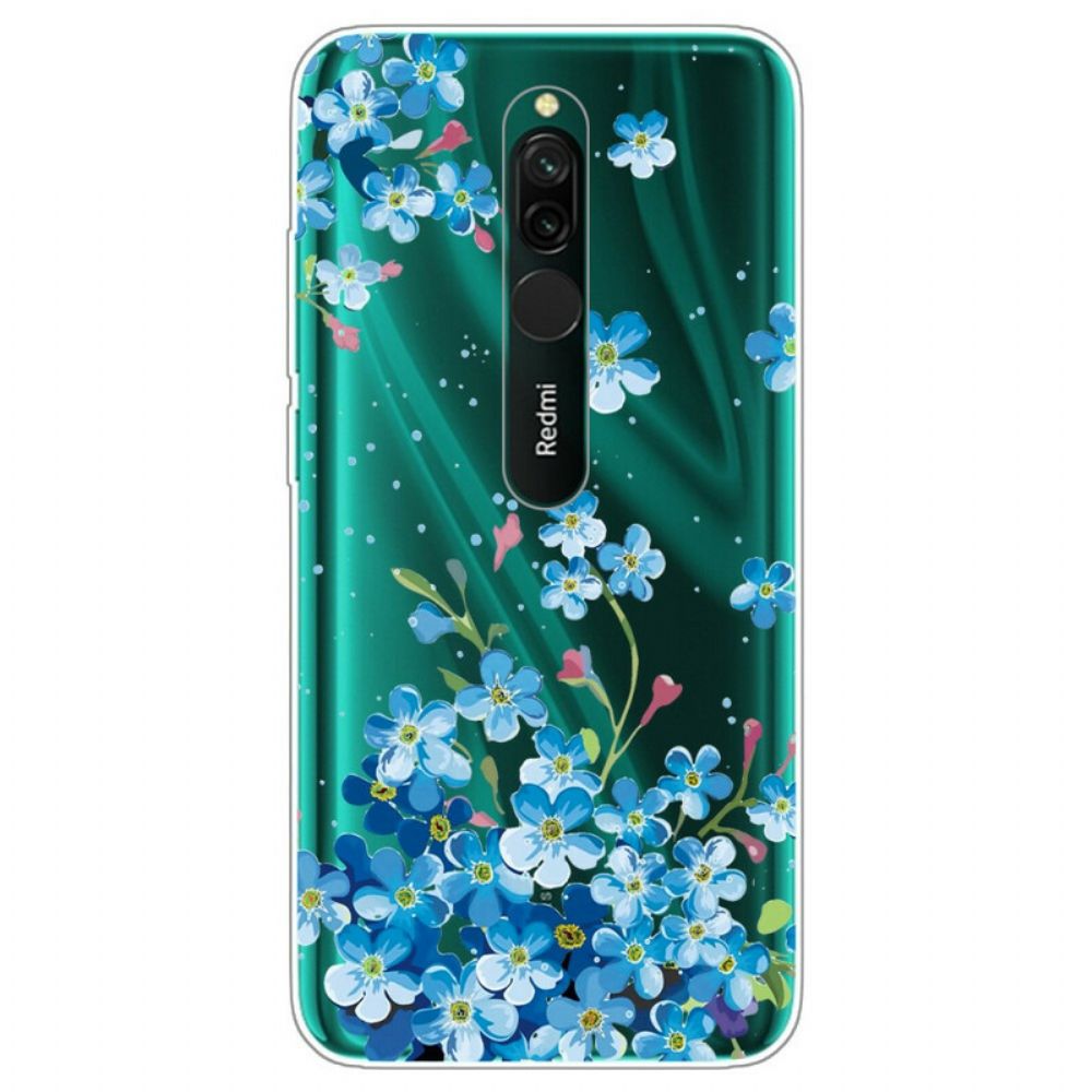 Hoesje voor Xiaomi Redmi 8 Boeket Blauwe Bloemen