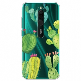 Hoesje voor Xiaomi Redmi 8 Cactus Aquarel