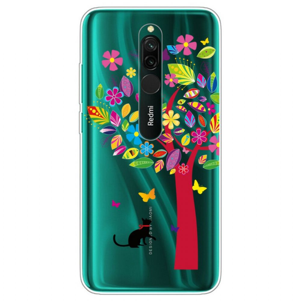 Hoesje voor Xiaomi Redmi 8 Kat Onder De Gekleurde Boom