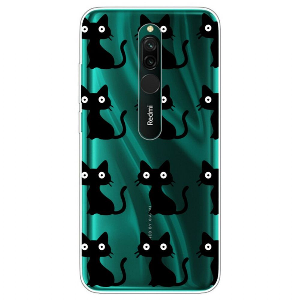 Hoesje voor Xiaomi Redmi 8 Meerdere Zwarte Katten