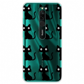 Hoesje voor Xiaomi Redmi 8 Meerdere Zwarte Katten