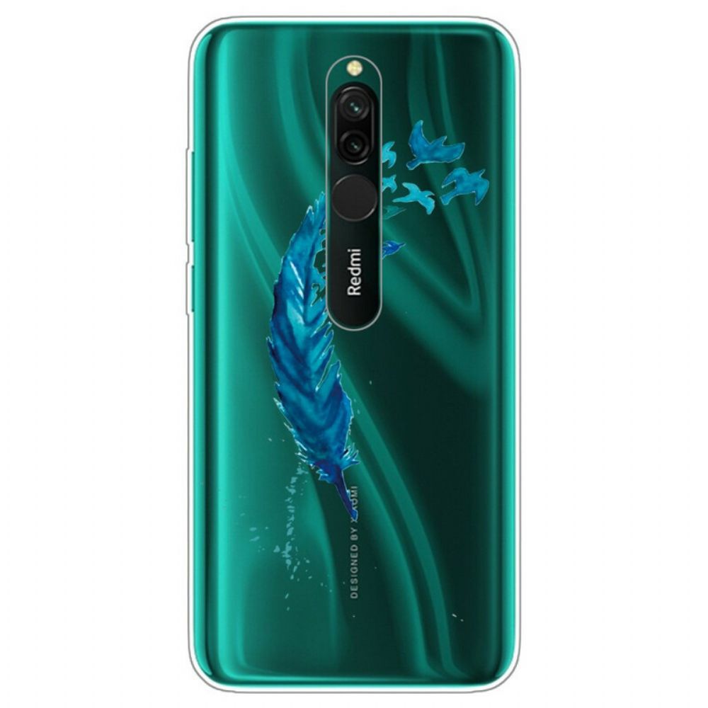 Hoesje voor Xiaomi Redmi 8 Mooie Blauwe Veer