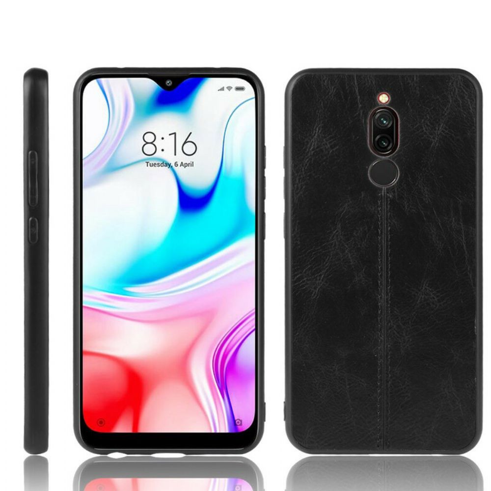 Hoesje voor Xiaomi Redmi 8 Naad Leereffect