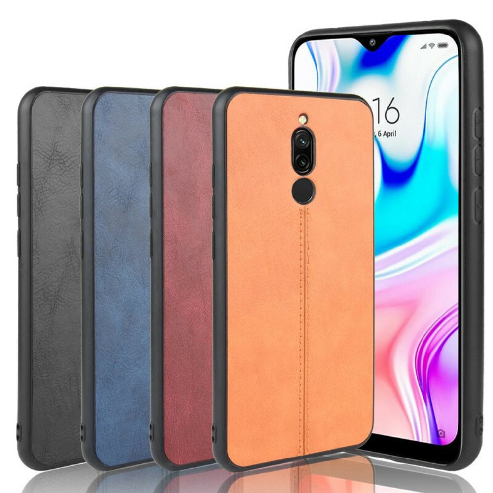 Hoesje voor Xiaomi Redmi 8 Naad Leereffect