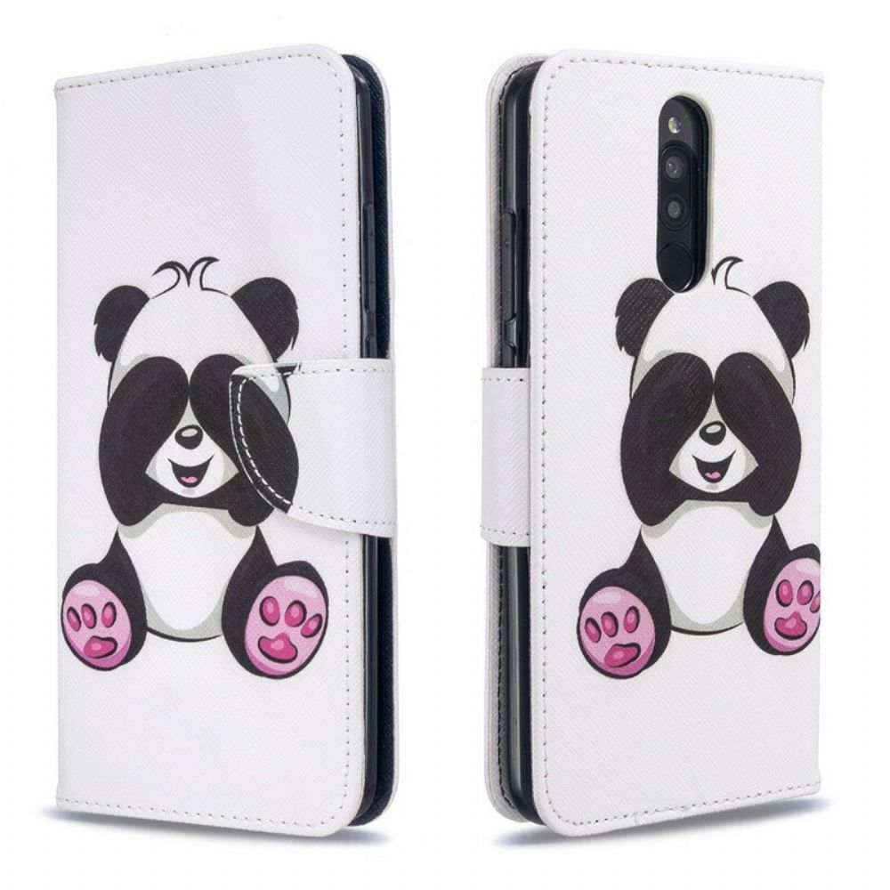 Leren Hoesje voor Xiaomi Redmi 8 Pandaplezier