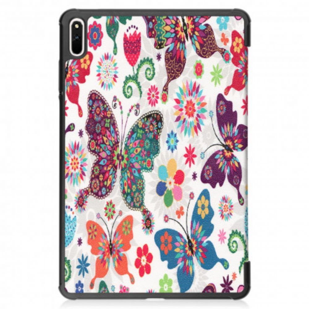 Bescherming Hoesje voor Huawei MatePad 11 Retro Vlinders En Bloemen