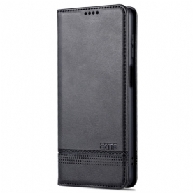 Bescherming Hoesje voor Samsung Galaxy M52 5G Folio-hoesje Azns Ledereffect