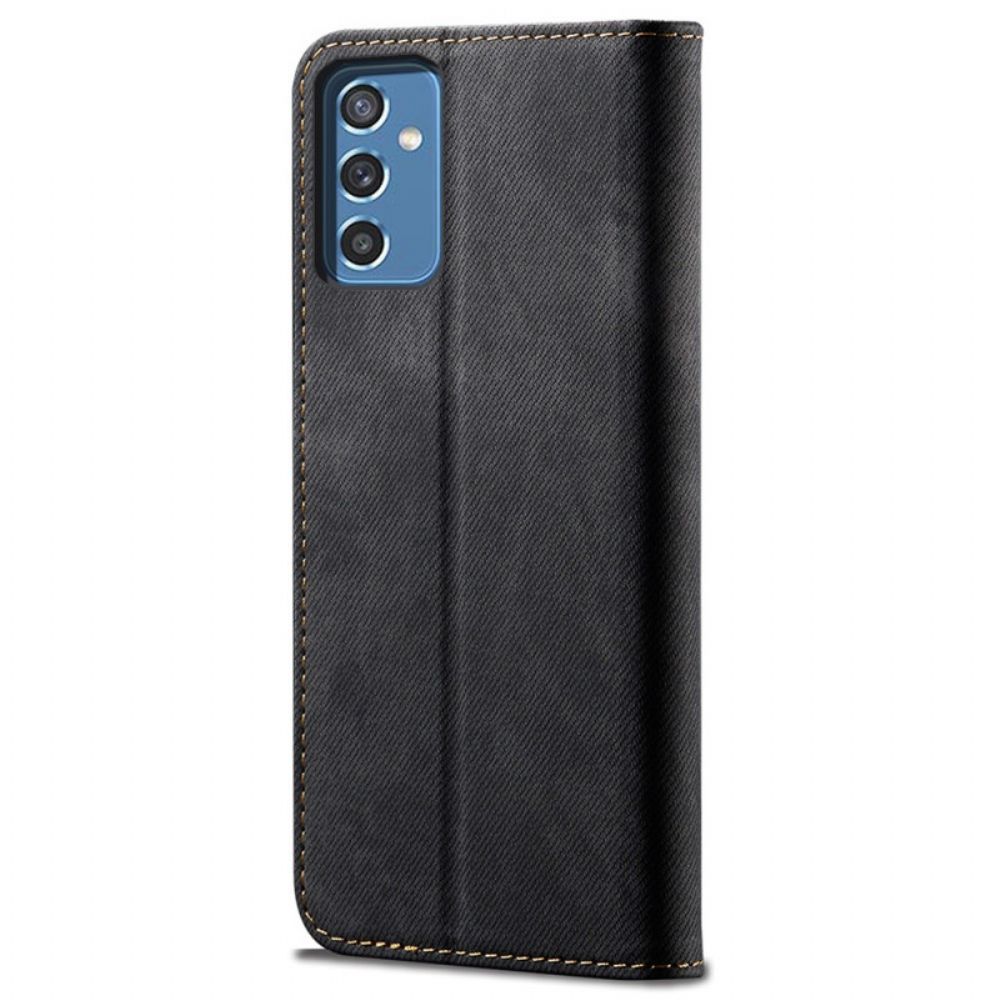 Bescherming Hoesje voor Samsung Galaxy M52 5G Folio-hoesje Denim Stof