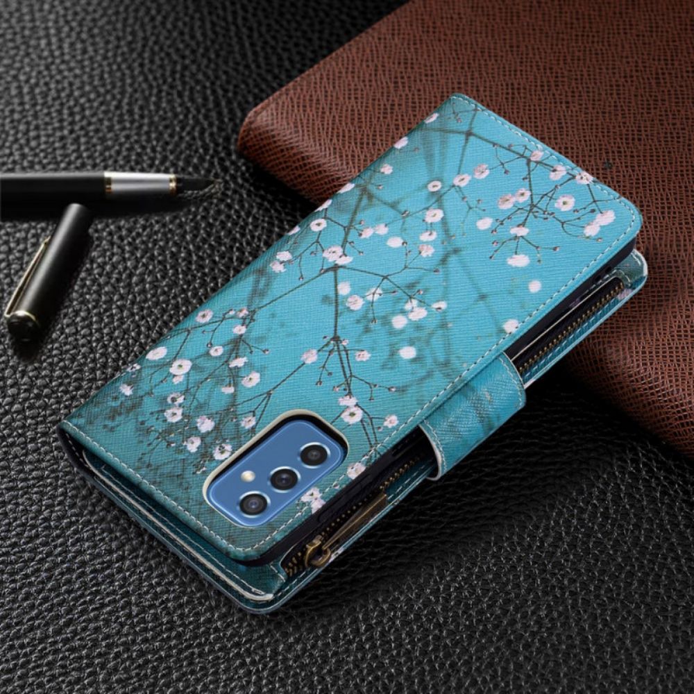 Flip Case voor Samsung Galaxy M52 5G Middernacht Lelietje-van-dalen