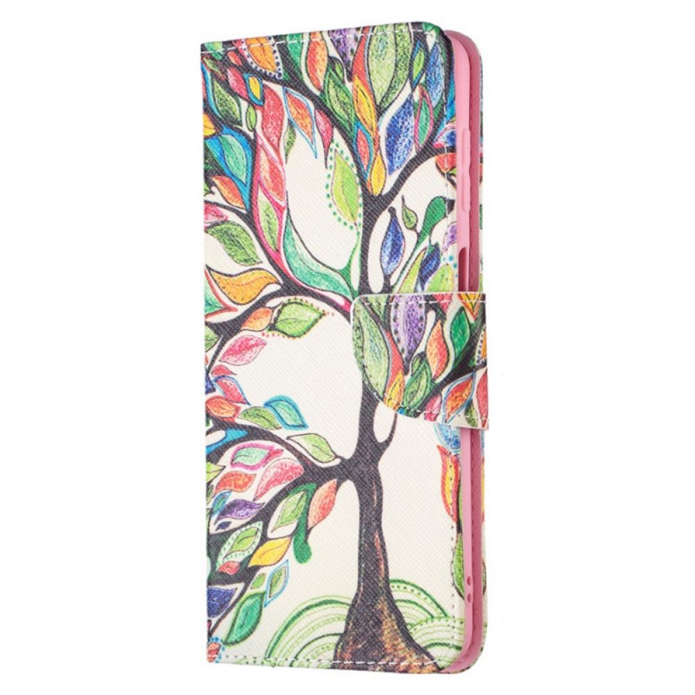 Flip Case voor Samsung Galaxy M52 5G Regenboogboom