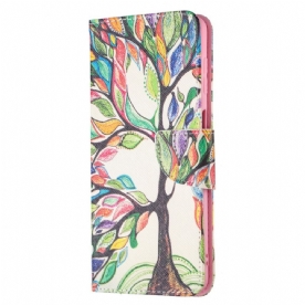 Flip Case voor Samsung Galaxy M52 5G Regenboogboom