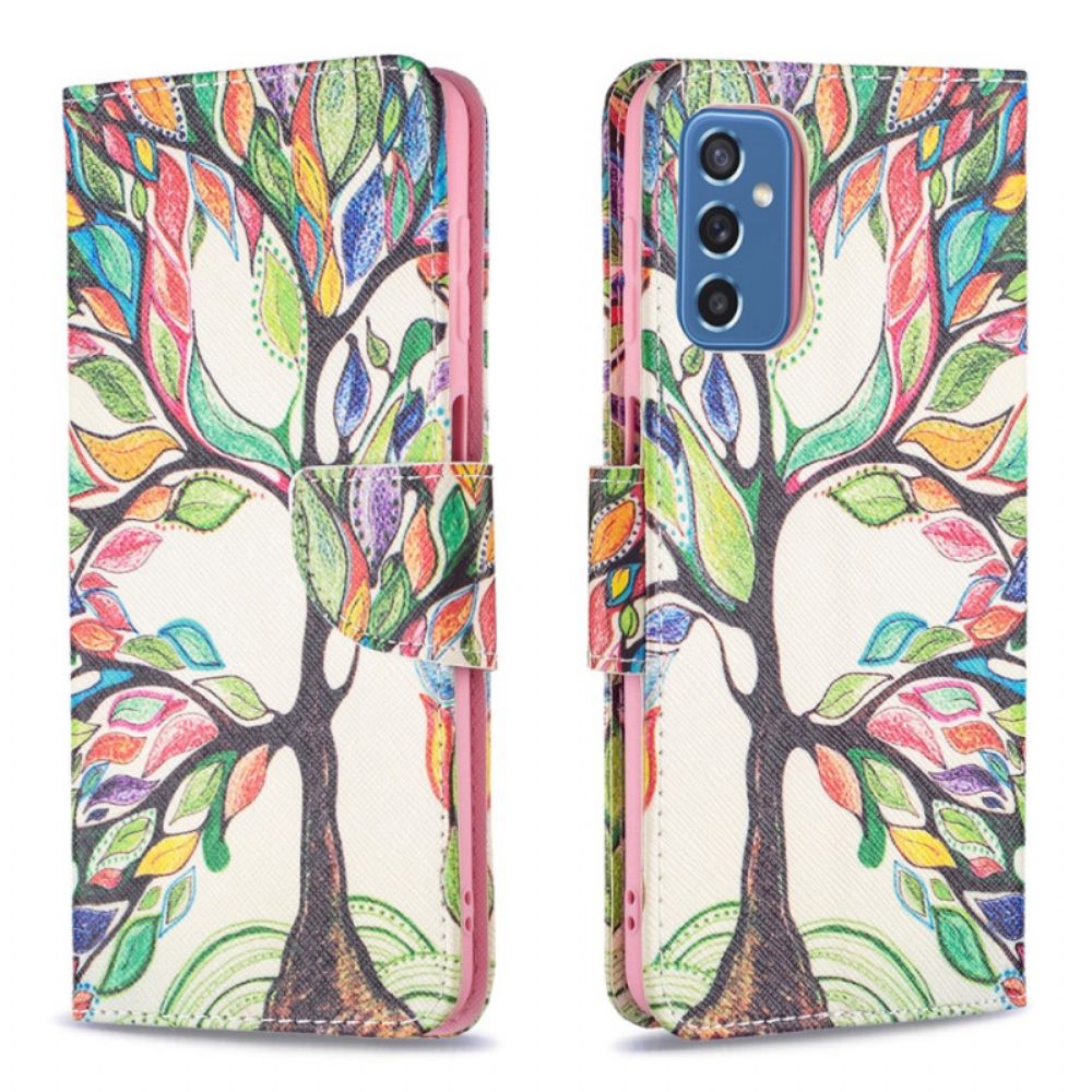 Flip Case voor Samsung Galaxy M52 5G Regenboogboom