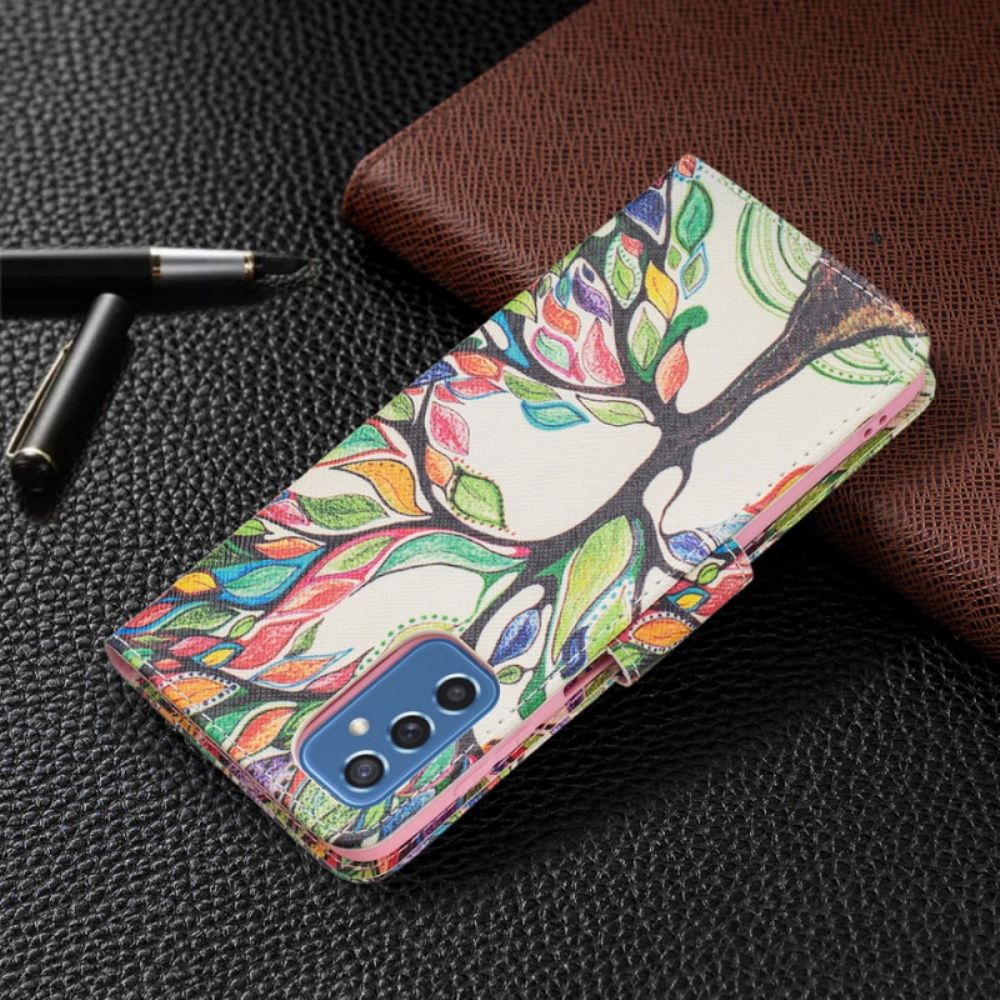 Flip Case voor Samsung Galaxy M52 5G Regenboogboom