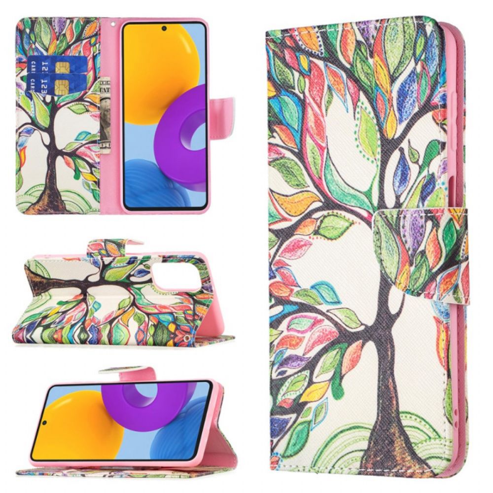 Flip Case voor Samsung Galaxy M52 5G Regenboogboom