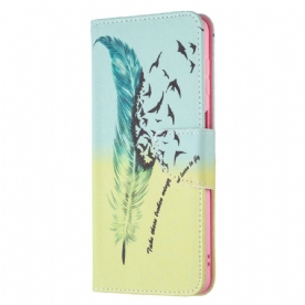 Flip Case voor Samsung Galaxy M52 5G Veren