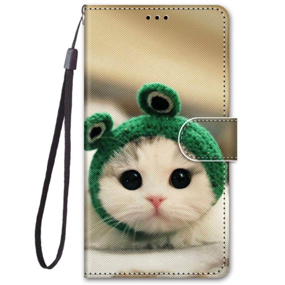 Folio-hoesje voor Samsung Galaxy M52 5G Beanie Kitten