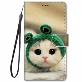 Folio-hoesje voor Samsung Galaxy M52 5G Beanie Kitten