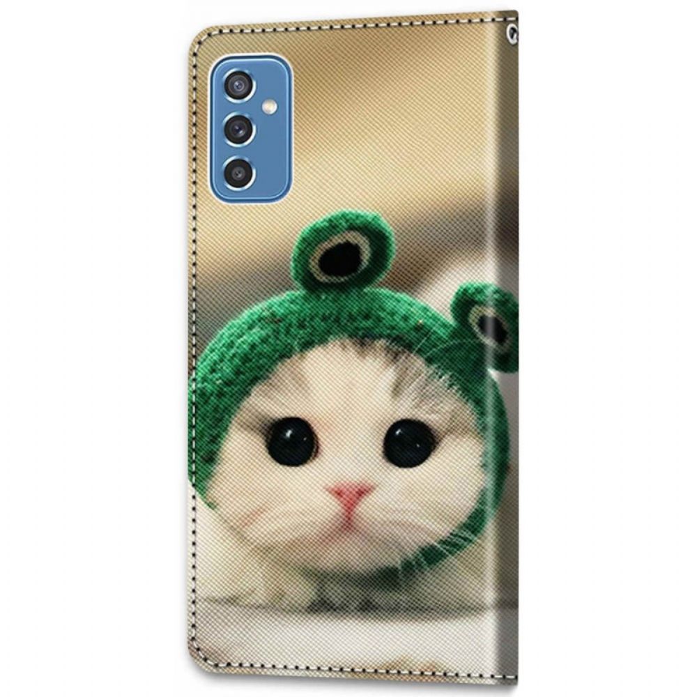 Folio-hoesje voor Samsung Galaxy M52 5G Beanie Kitten