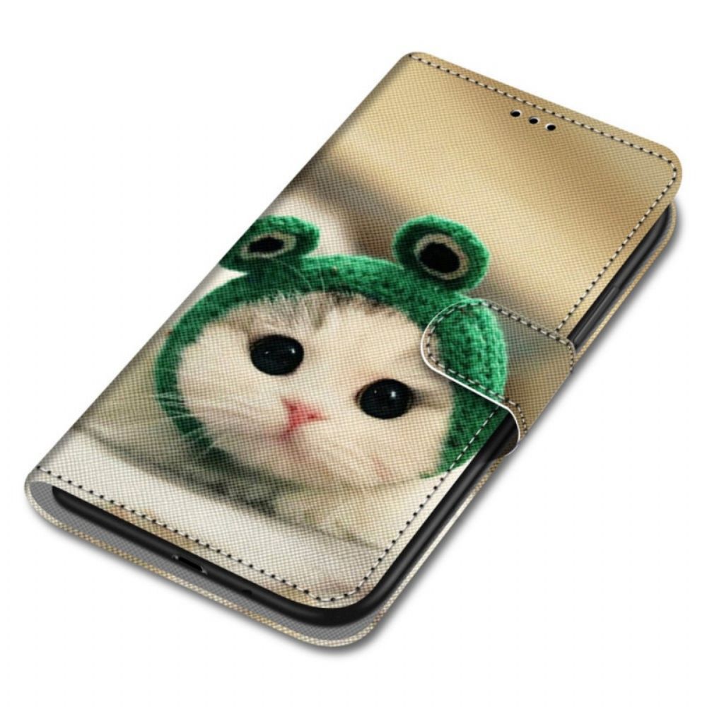 Folio-hoesje voor Samsung Galaxy M52 5G Beanie Kitten