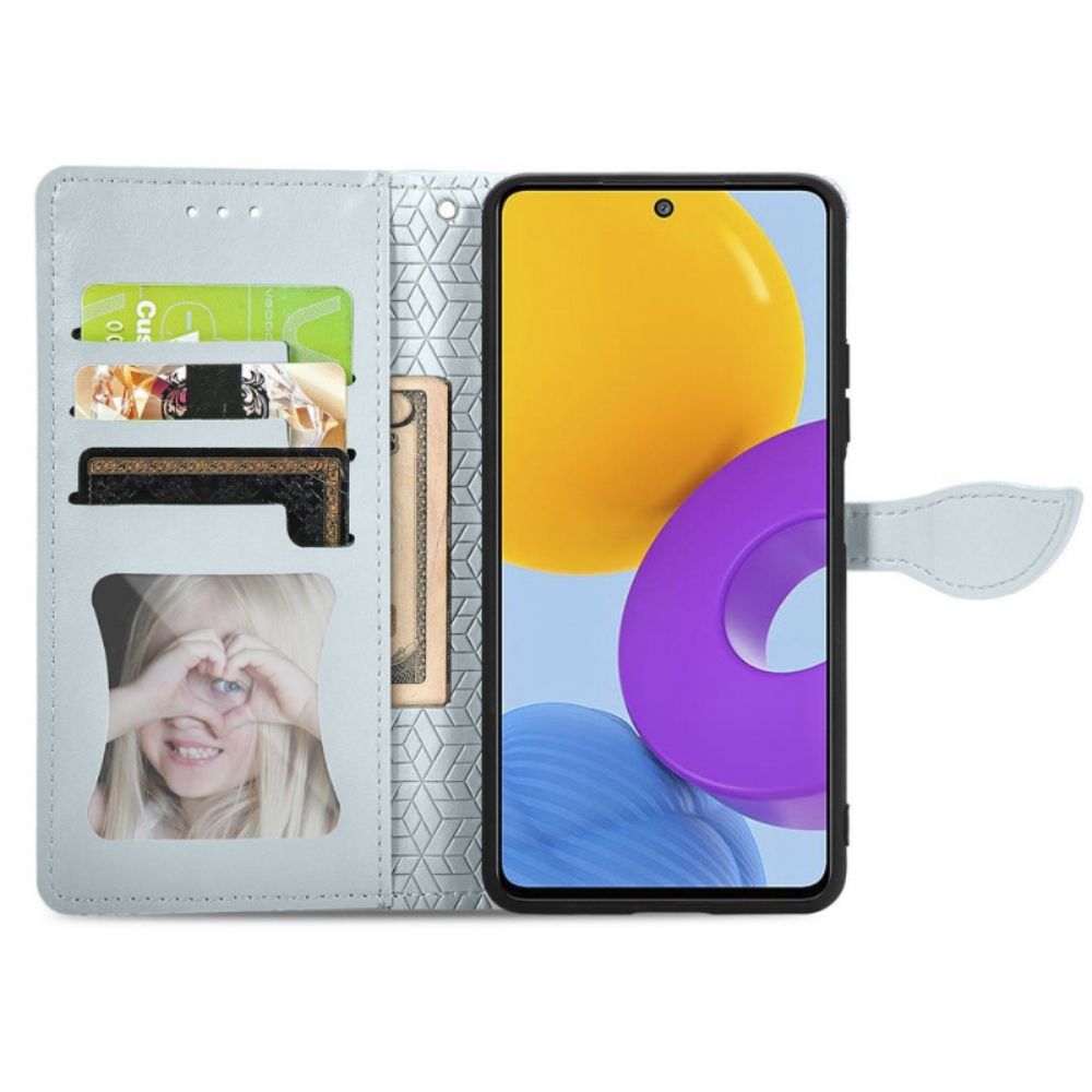 Folio-hoesje voor Samsung Galaxy M52 5G Getextureerd Kunstleer