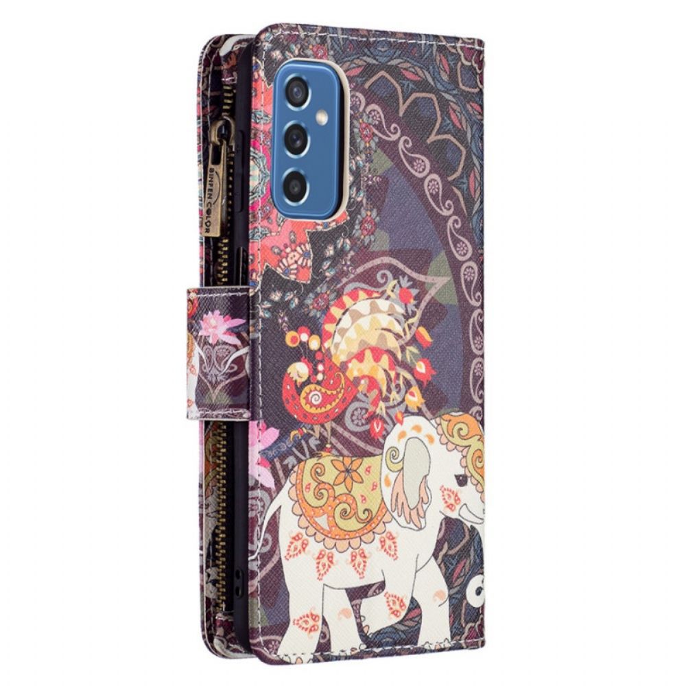 Folio-hoesje voor Samsung Galaxy M52 5G Hindoe Olifant