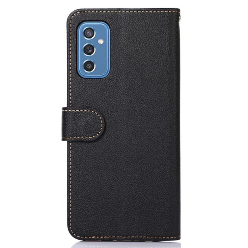 Folio-hoesje voor Samsung Galaxy M52 5G Liche-stijl Rfid Khazneh