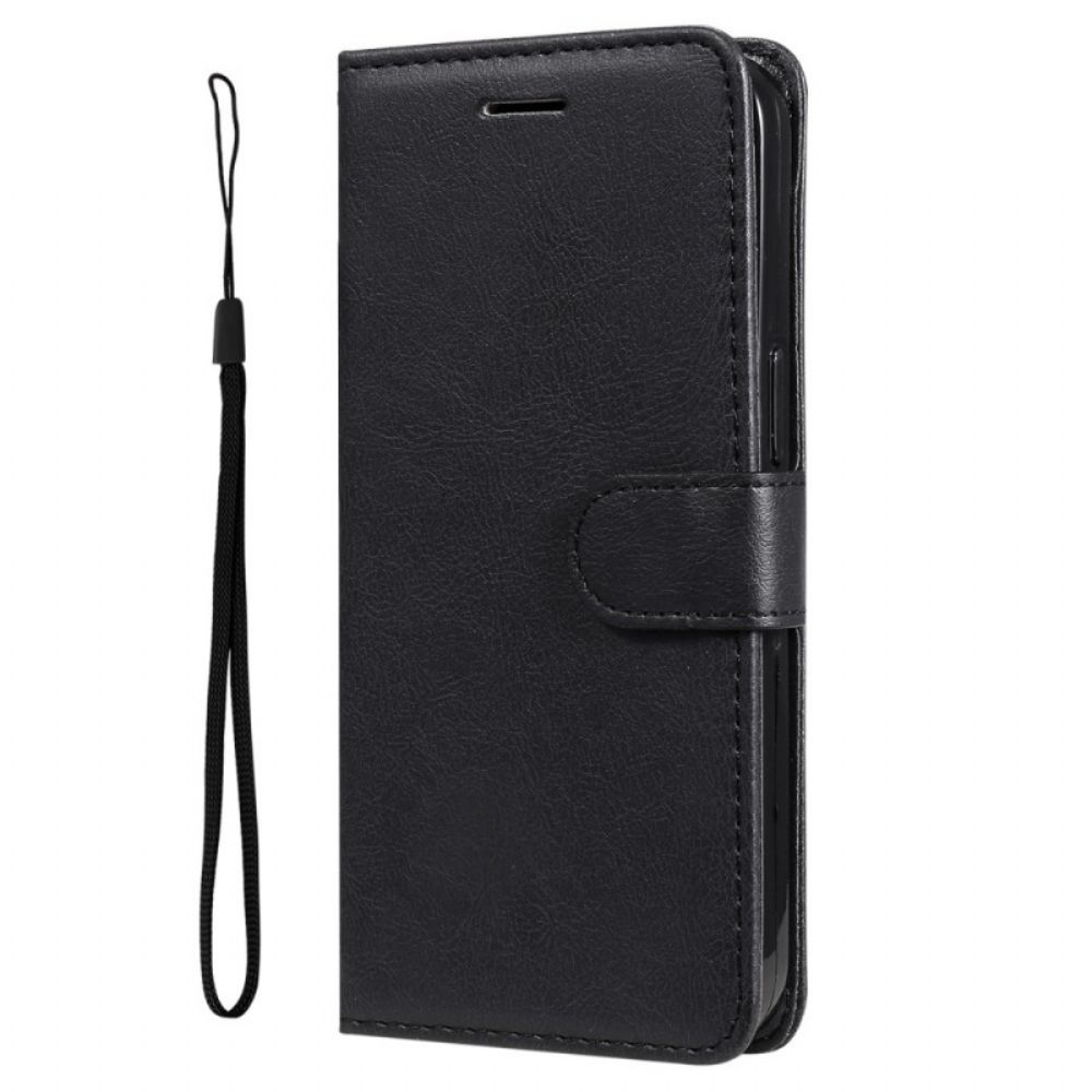 Folio-hoesje voor Samsung Galaxy M52 5G Met Ketting Mat Lederen Band