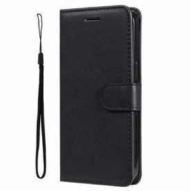 Folio-hoesje voor Samsung Galaxy M52 5G Met Ketting Mat Lederen Band