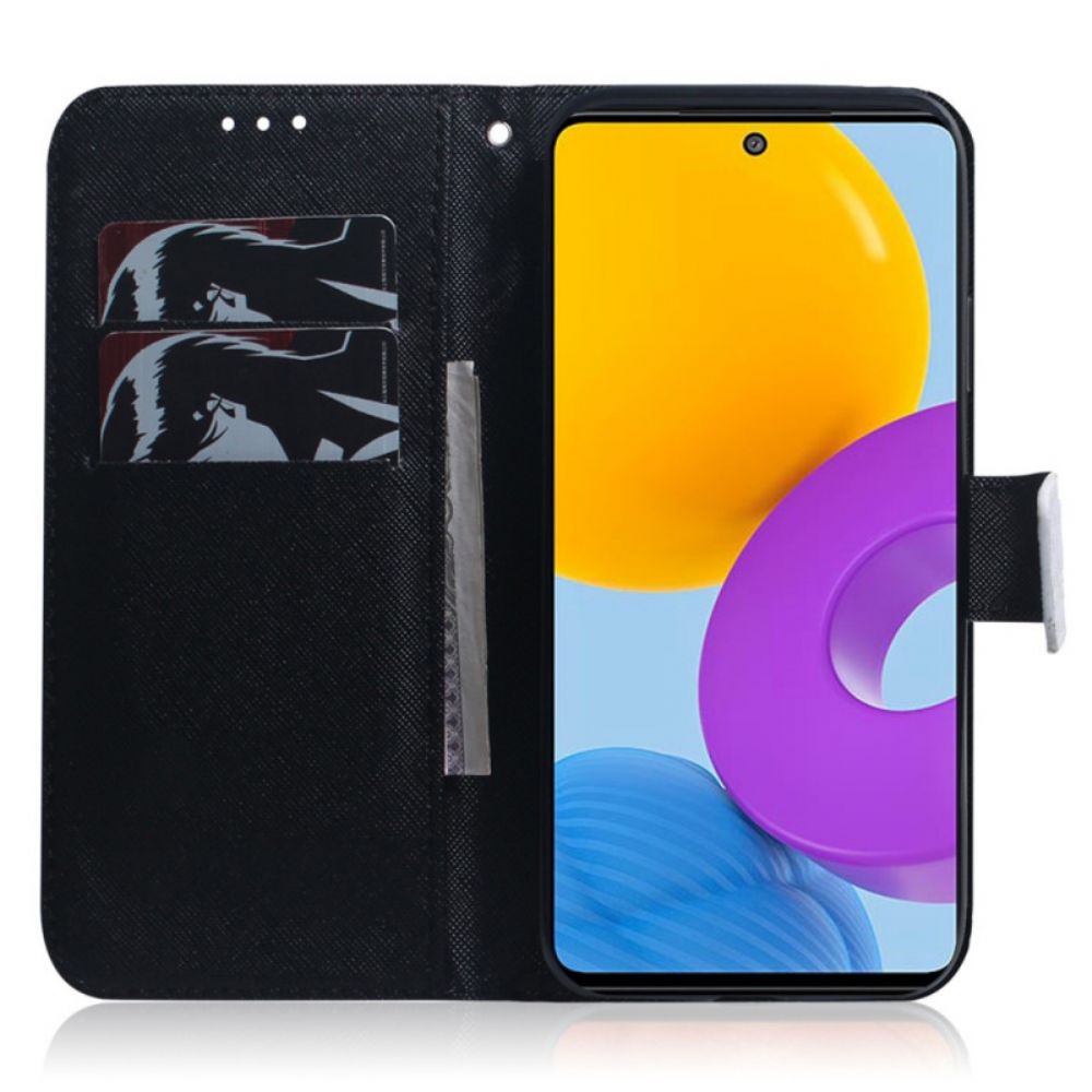 Folio-hoesje voor Samsung Galaxy M52 5G Middernachtsjong