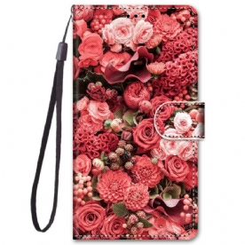 Folio-hoesje voor Samsung Galaxy M52 5G Miljoen Rozen