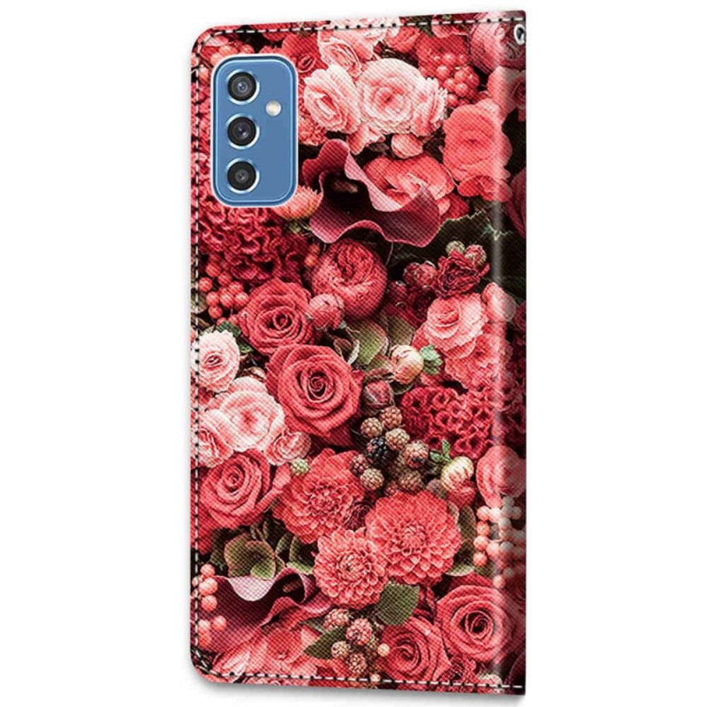 Folio-hoesje voor Samsung Galaxy M52 5G Miljoen Rozen