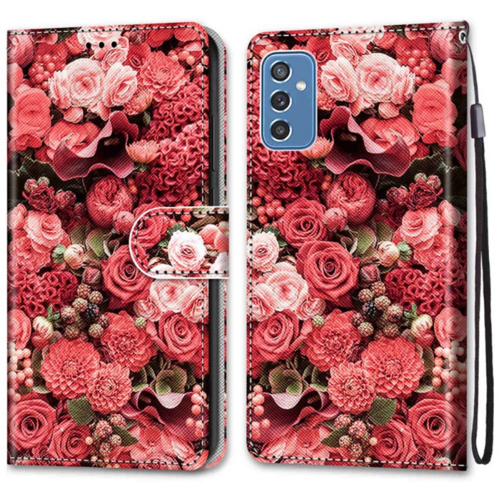 Folio-hoesje voor Samsung Galaxy M52 5G Miljoen Rozen