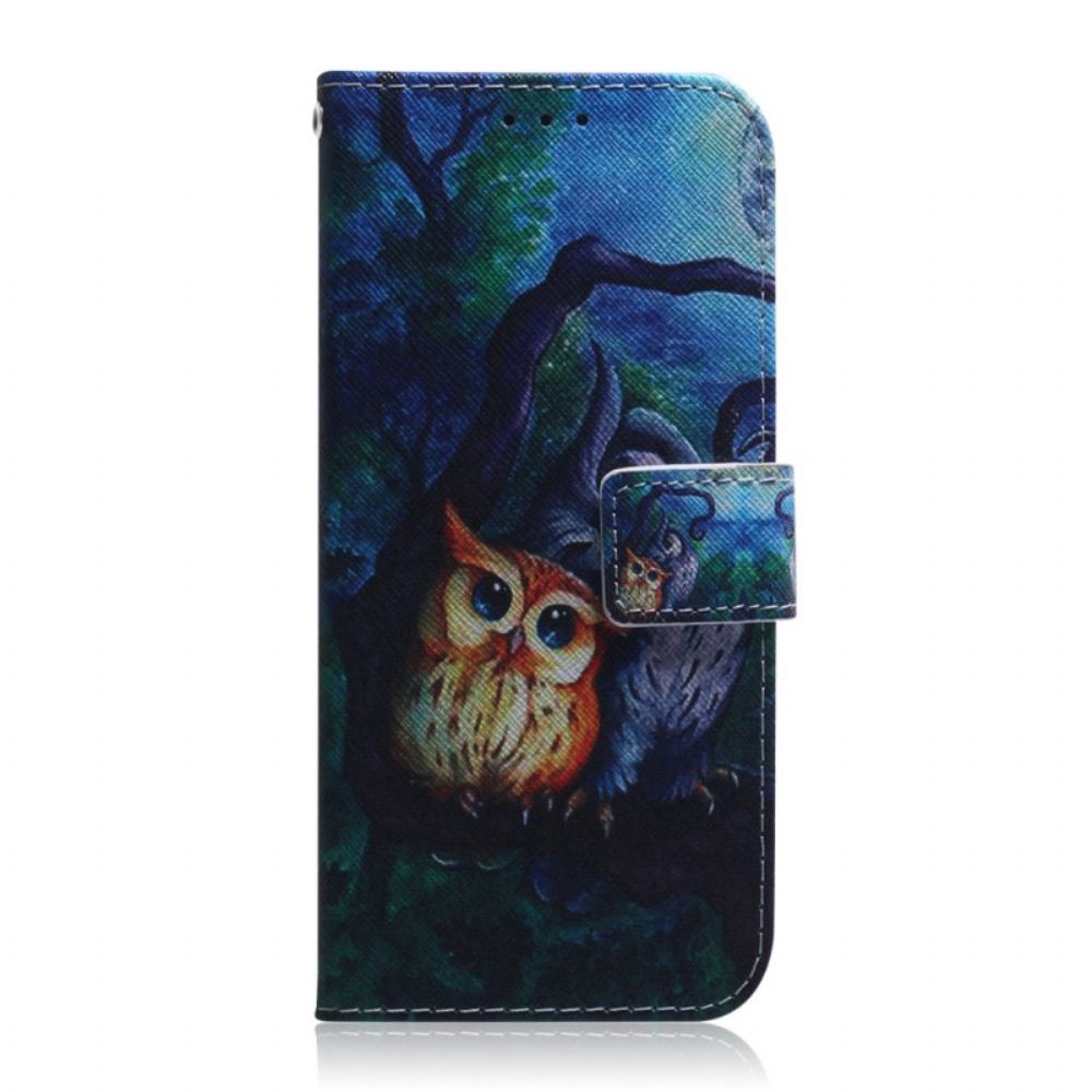 Folio-hoesje voor Samsung Galaxy M52 5G Mysterieuze Uilen