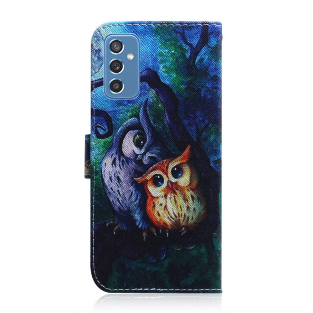 Folio-hoesje voor Samsung Galaxy M52 5G Mysterieuze Uilen