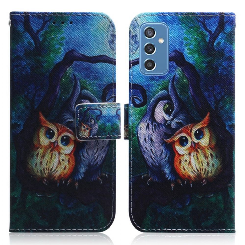 Folio-hoesje voor Samsung Galaxy M52 5G Mysterieuze Uilen