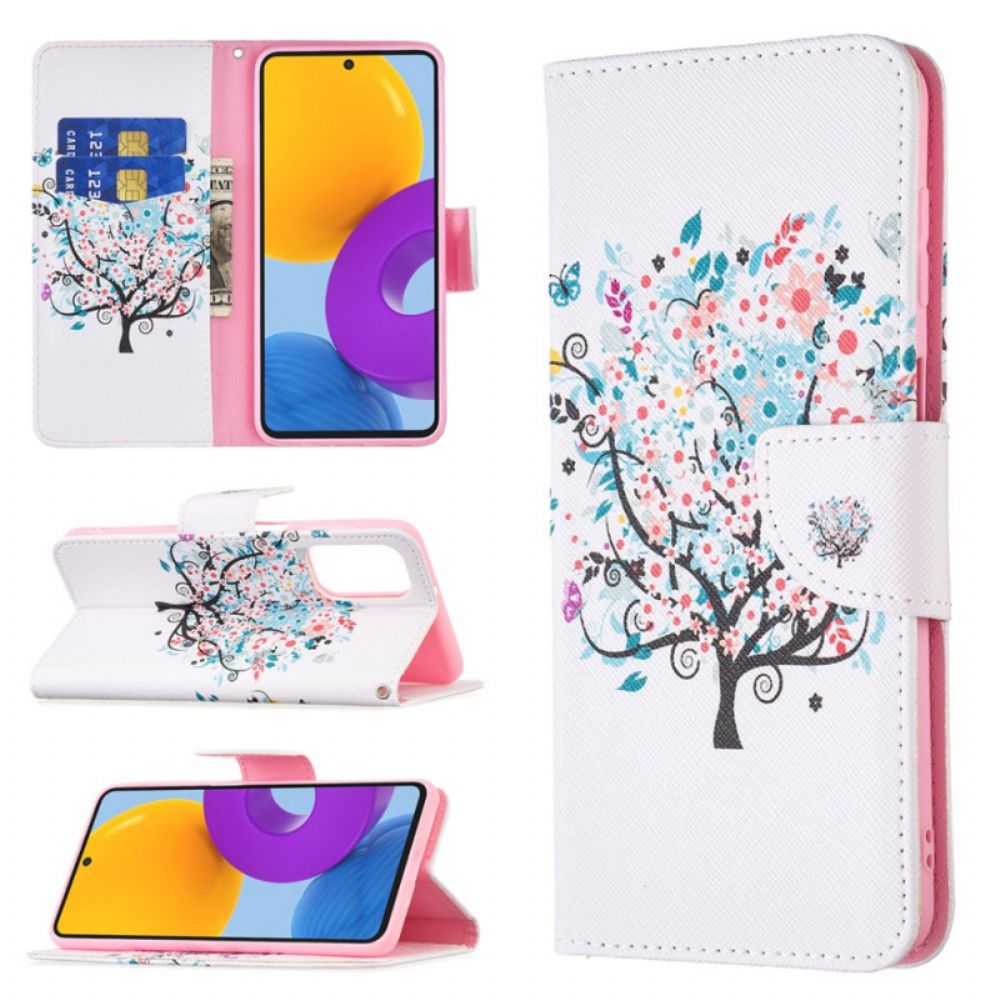 Folio-hoesje voor Samsung Galaxy M52 5G Regenboogstruik