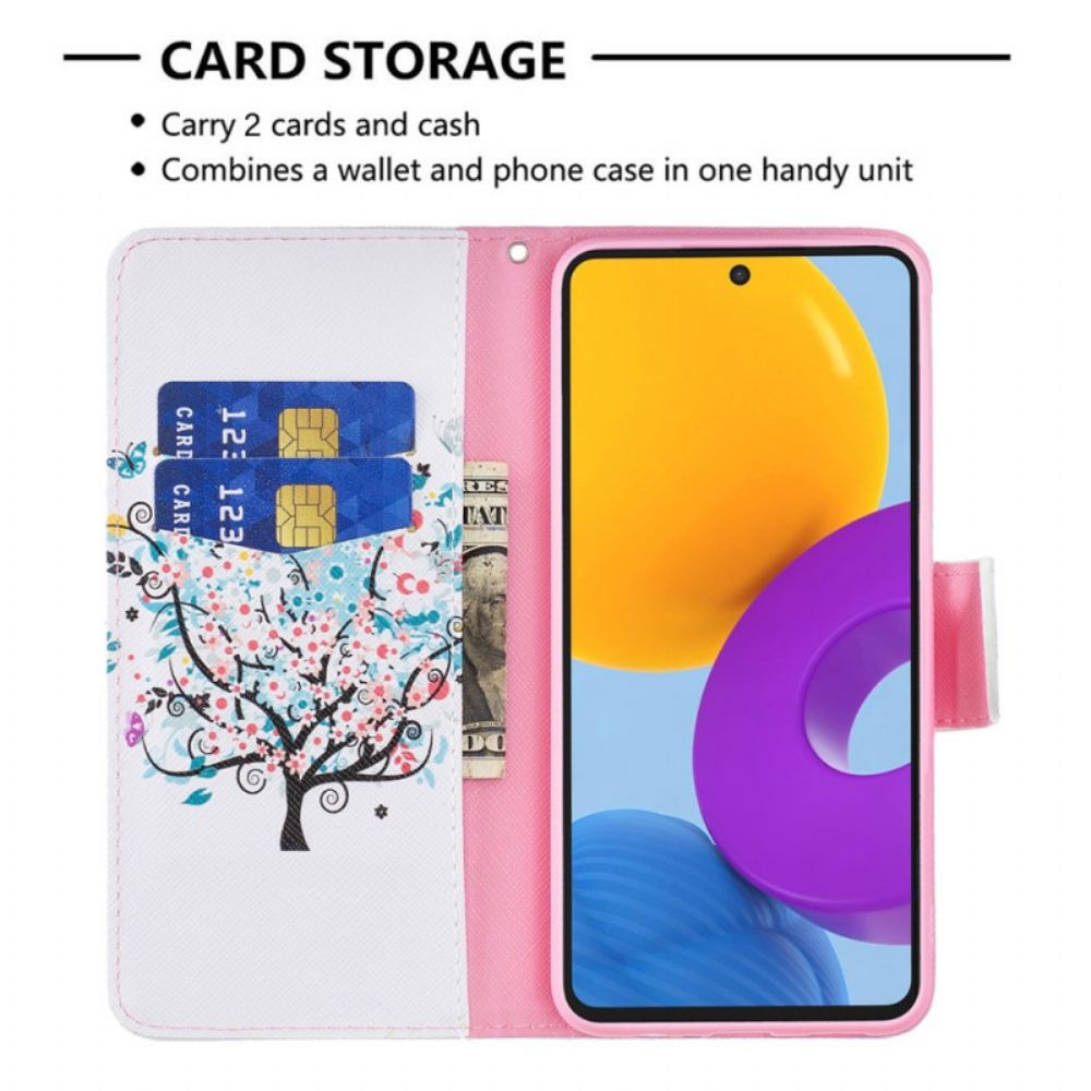 Folio-hoesje voor Samsung Galaxy M52 5G Regenboogstruik