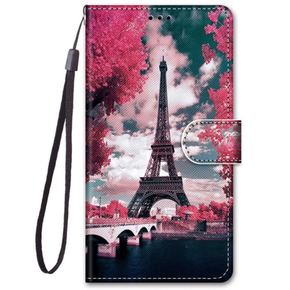 Folio-hoesje voor Samsung Galaxy M52 5G Twilight Eiffeltoren