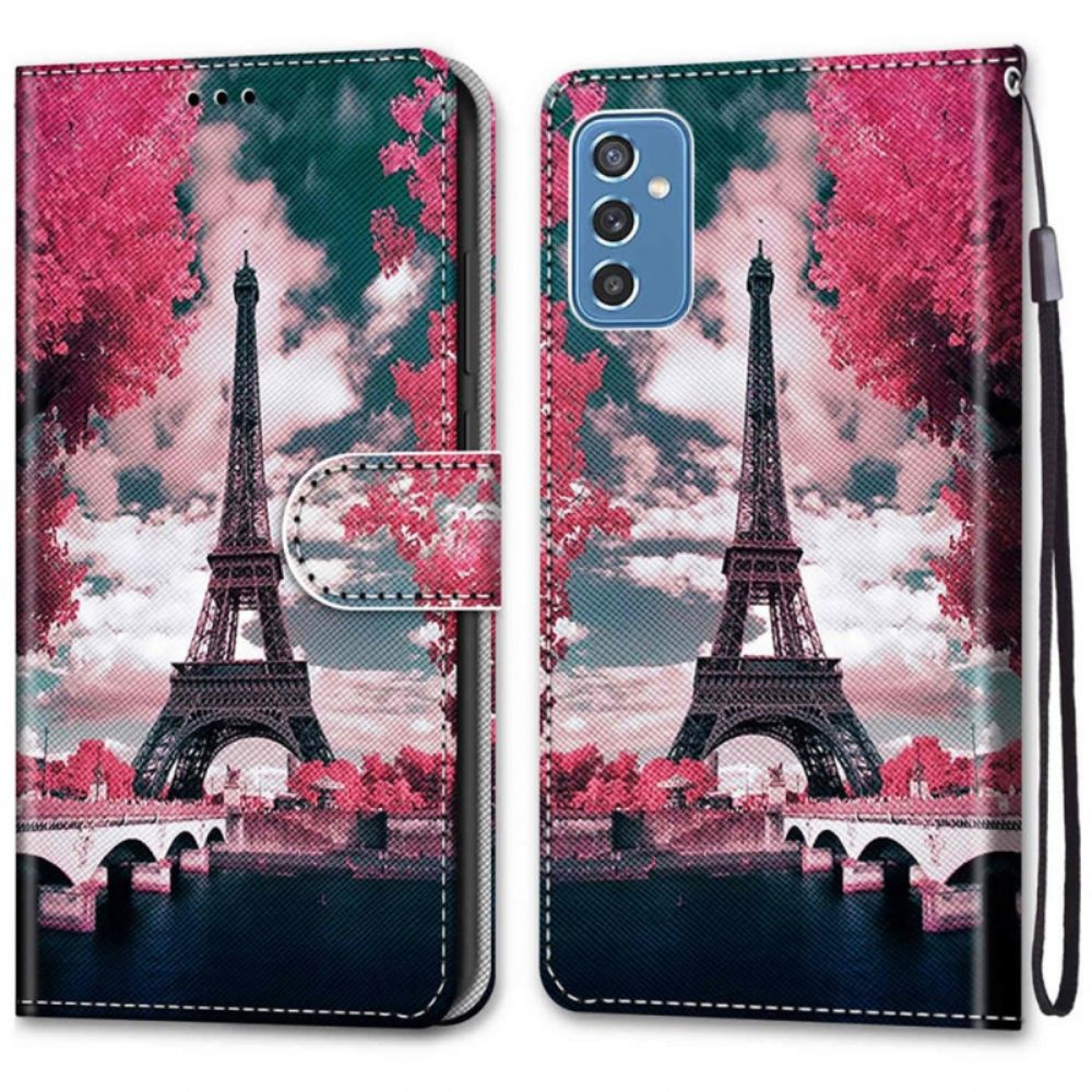 Folio-hoesje voor Samsung Galaxy M52 5G Twilight Eiffeltoren