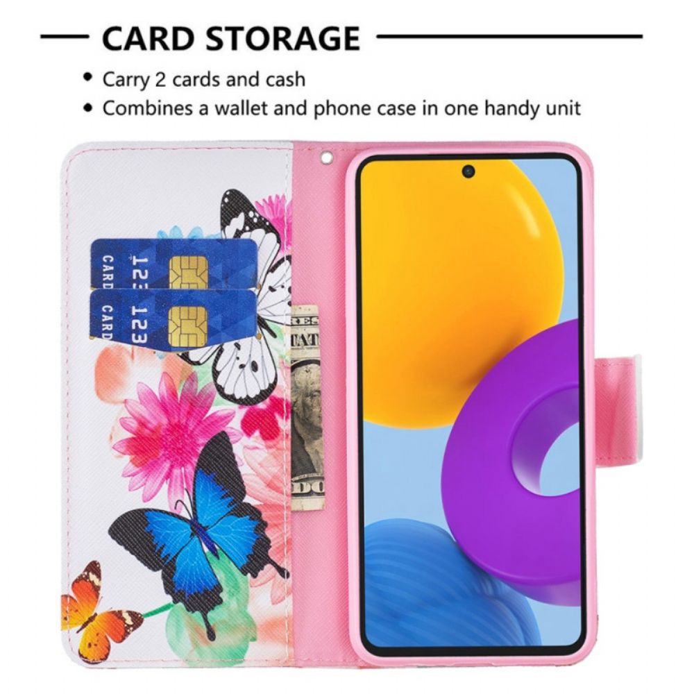 Folio-hoesje voor Samsung Galaxy M52 5G Vlinderdans