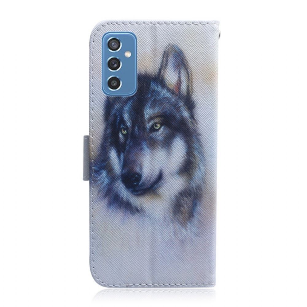 Folio-hoesje voor Samsung Galaxy M52 5G Winterwolf