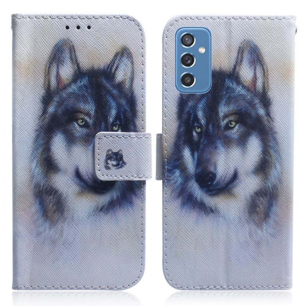 Folio-hoesje voor Samsung Galaxy M52 5G Winterwolf