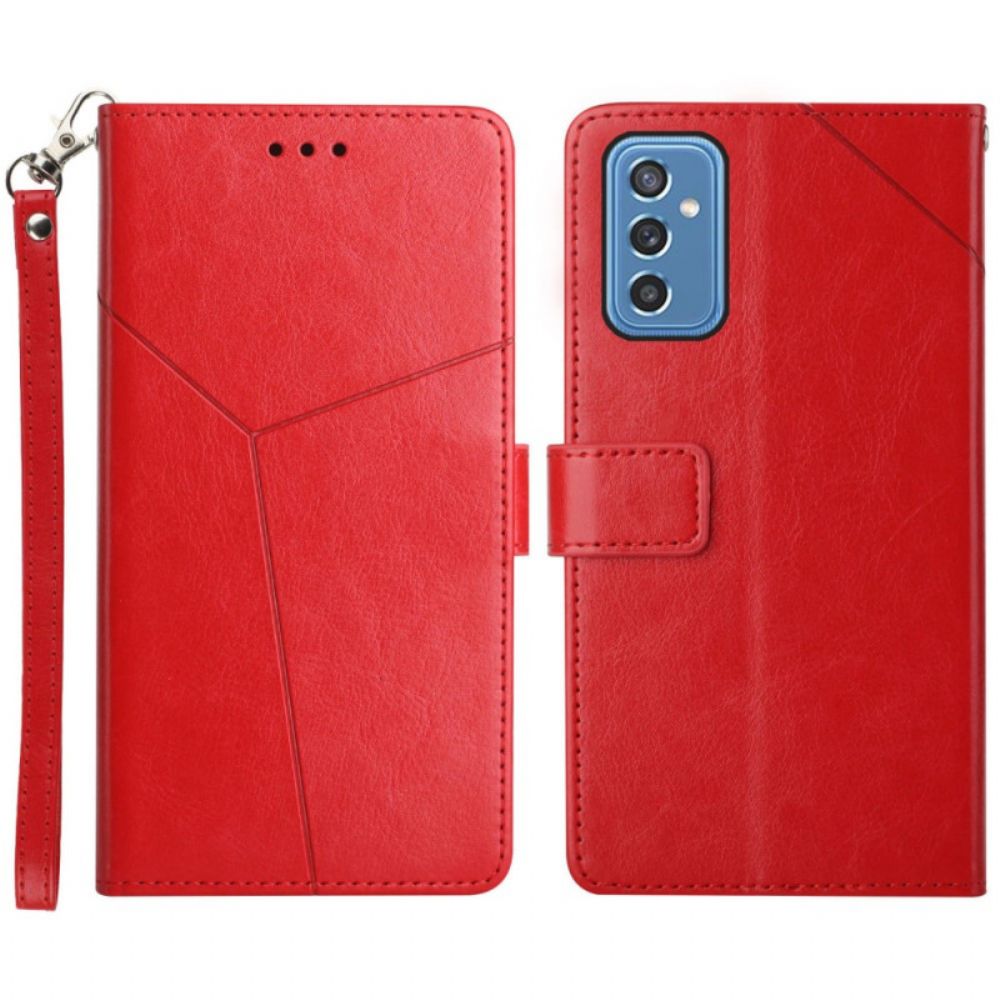 Folio-hoesje voor Samsung Galaxy M52 5G Y Design Geo Lederen Stijl