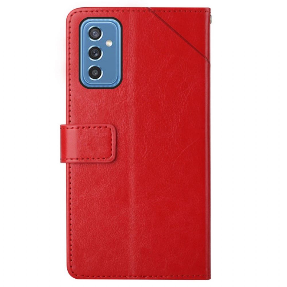 Folio-hoesje voor Samsung Galaxy M52 5G Y Design Geo Lederen Stijl