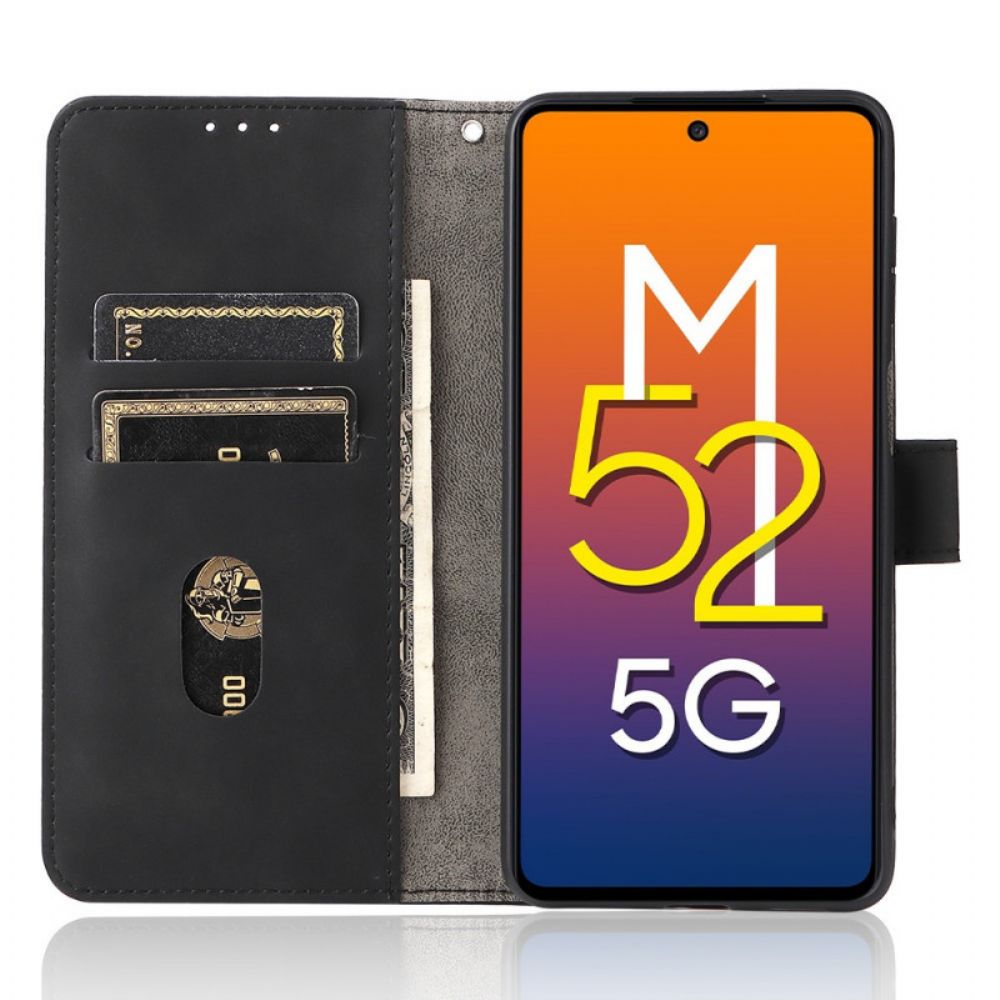 Folio-hoesje voor Samsung Galaxy M52 5G Zacht Leer